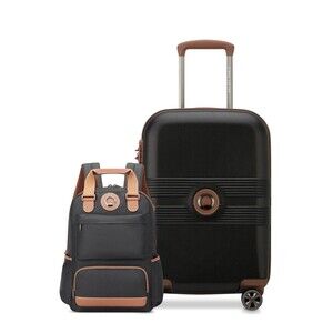 Delsey Paris 2PC Backpack and Carry On Luggage Travel Set NWT